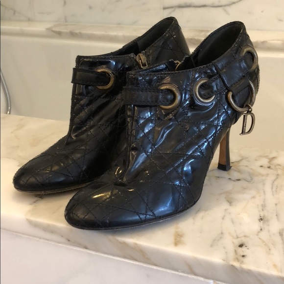Dior black patent carnage ankle bootie (size 36.5) - Picture 1 of 3